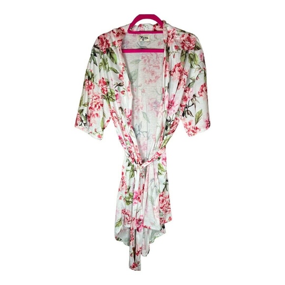 Show Me Your MuMu Other - Show Me Your Mumu Pink & White Floral Brie Garden of Blooms Robe Womens O/S